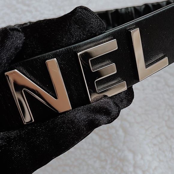 Auth Chanel Ss19 CC Logo Elastic Ruched Waist-belt Size.85 -Extremely Rare - Picture 6 of 15